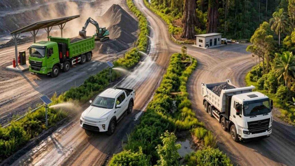 ISWA Trans adalah Indonesia Hauling Services Company yang menggunakan armada EV Dump Truck.